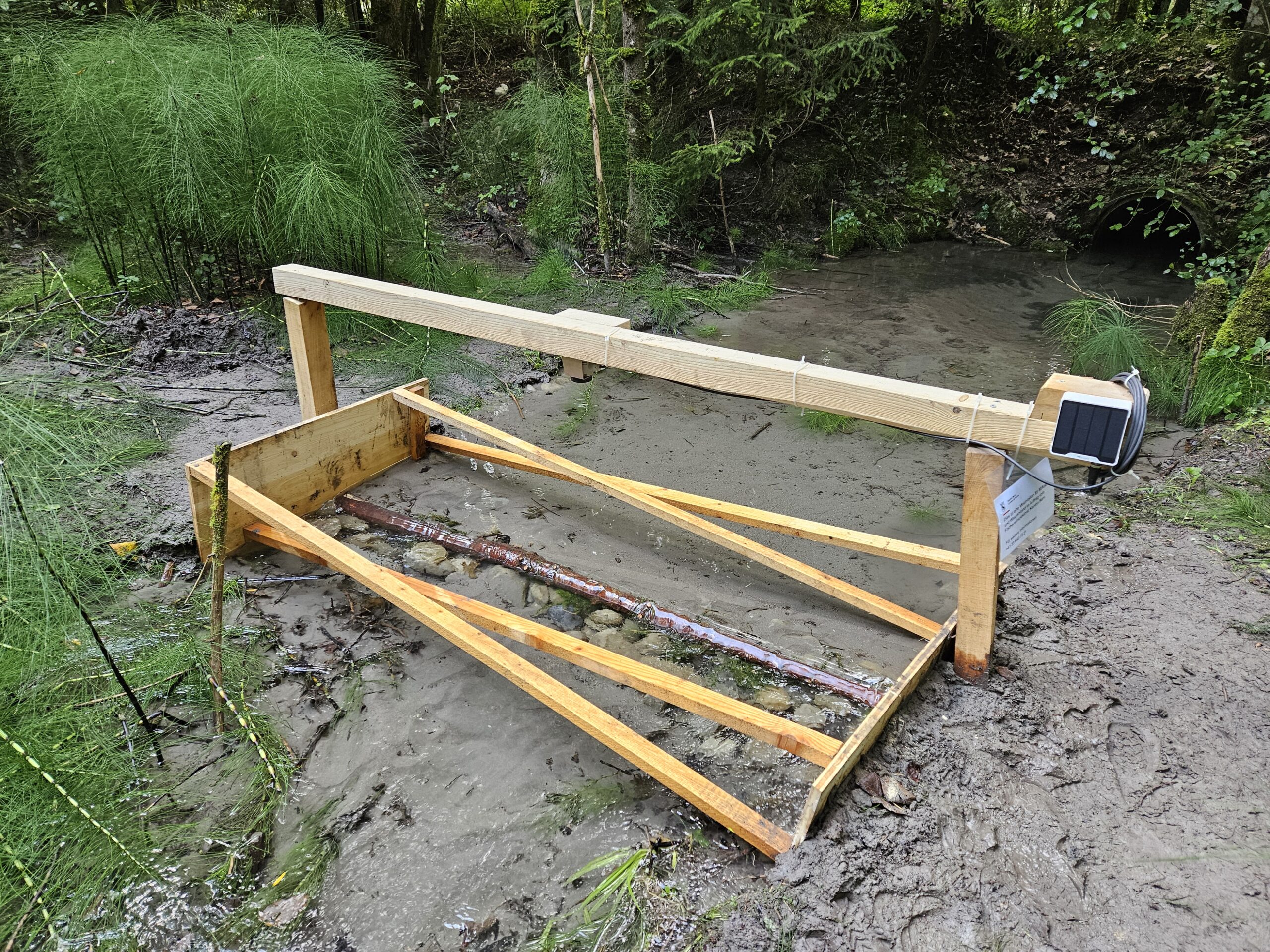 Einfache Installation Gerinneüberwachung